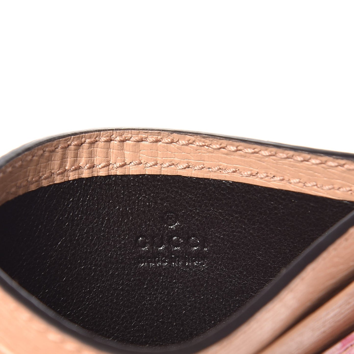 Shangai Calfskin Blooms Print Card Holder Pink Apricot Multicolor
