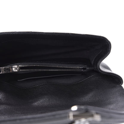 Saint Laurent Sheepskin Matelasse Chevron Monogram Medium College Bag Black 5 of 12