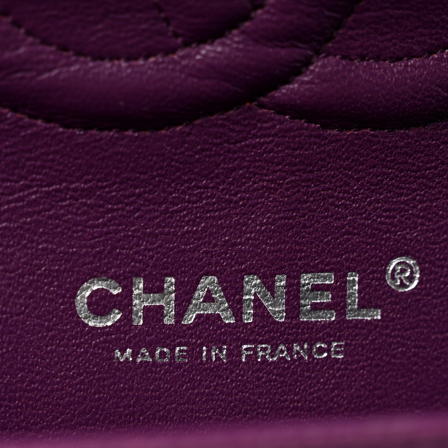 Caviar Quilted Medium Double Flap Purple