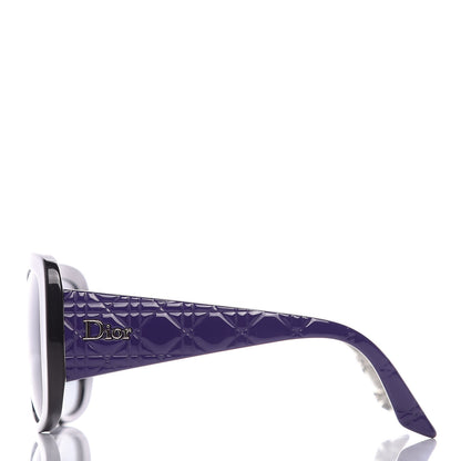 Christian Dior Resin Cannage Dior Lady Lady 10 Sunglasses Black Purple 3 of 9