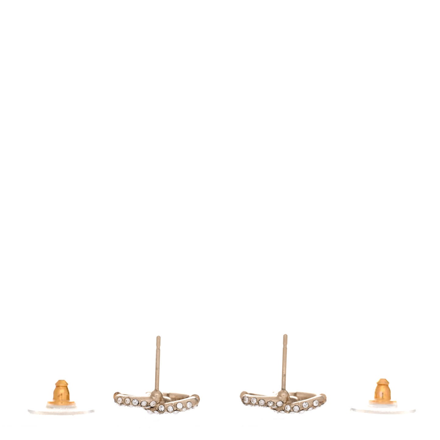 Crystal Mini CC Earrings Gold