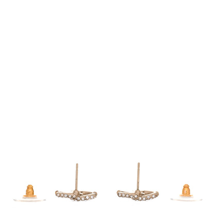 Chanel Crystal Mini CC Earrings Gold 3 of 4