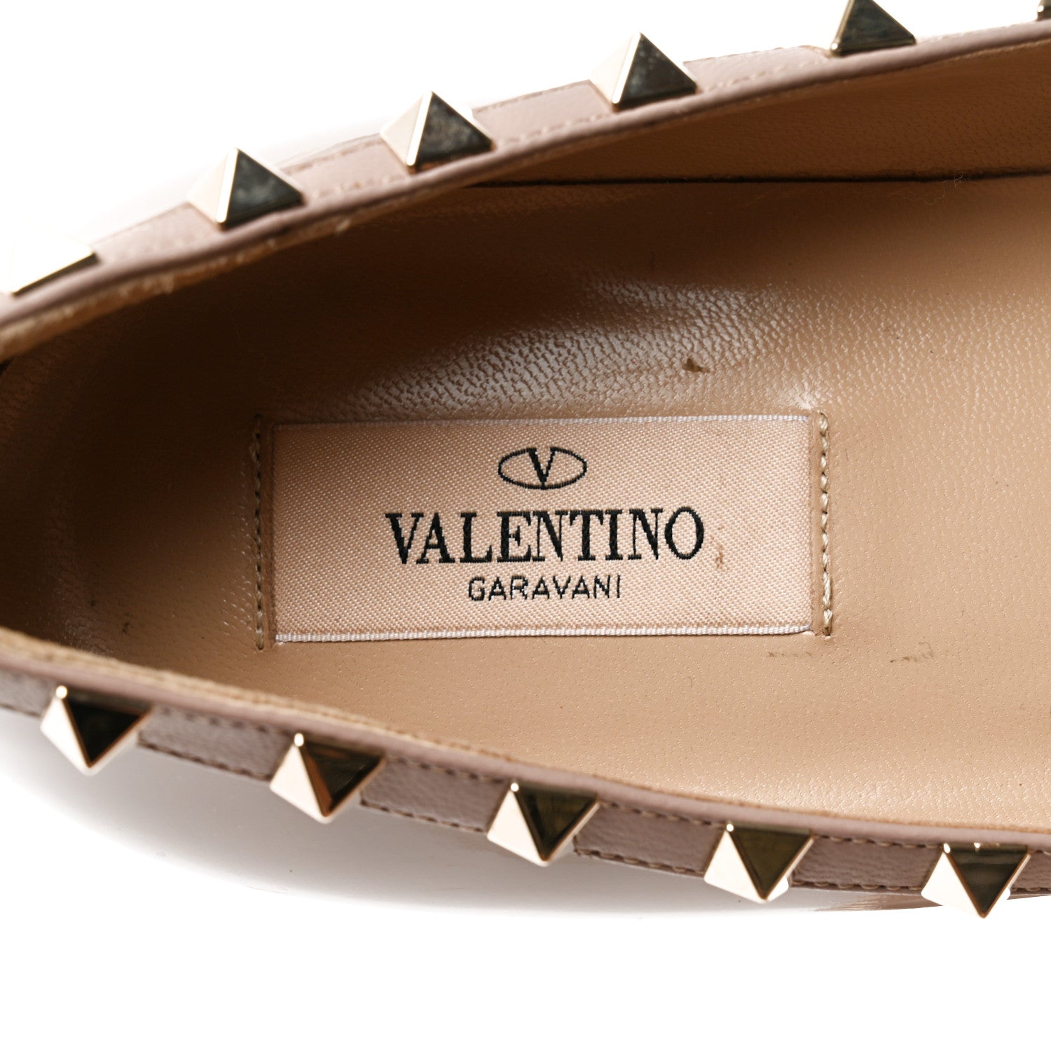 Valentino Garavani Patent Rockstud Ballerina Flats 40.5 Poudre 7 of 8
