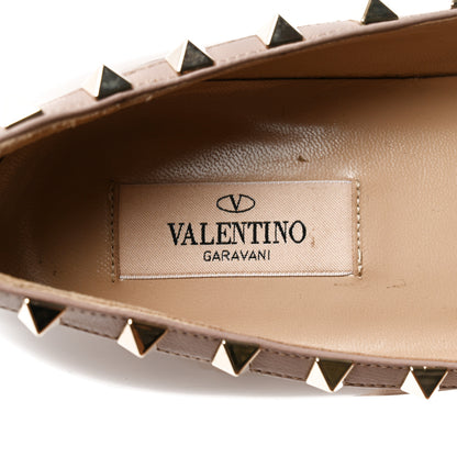Valentino Garavani Patent Rockstud Ballerina Flats 40.5 Poudre 7 of 8