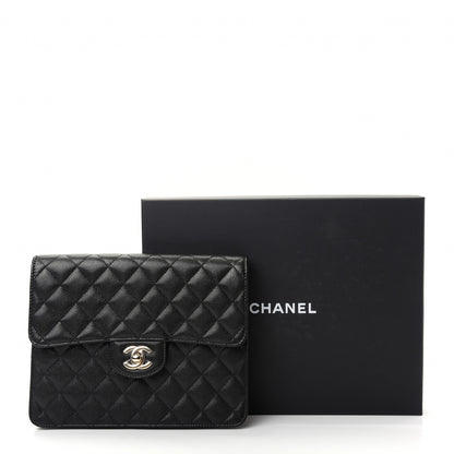 Chanel Caviar Quilted Square Flap Clutch Black 8 of 8