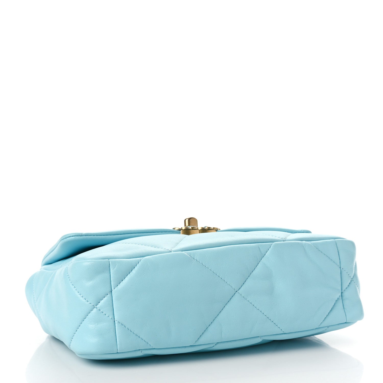Chanel Lambskin Quilted Medium Chanel 19 Flap Light Blue 4 of 9