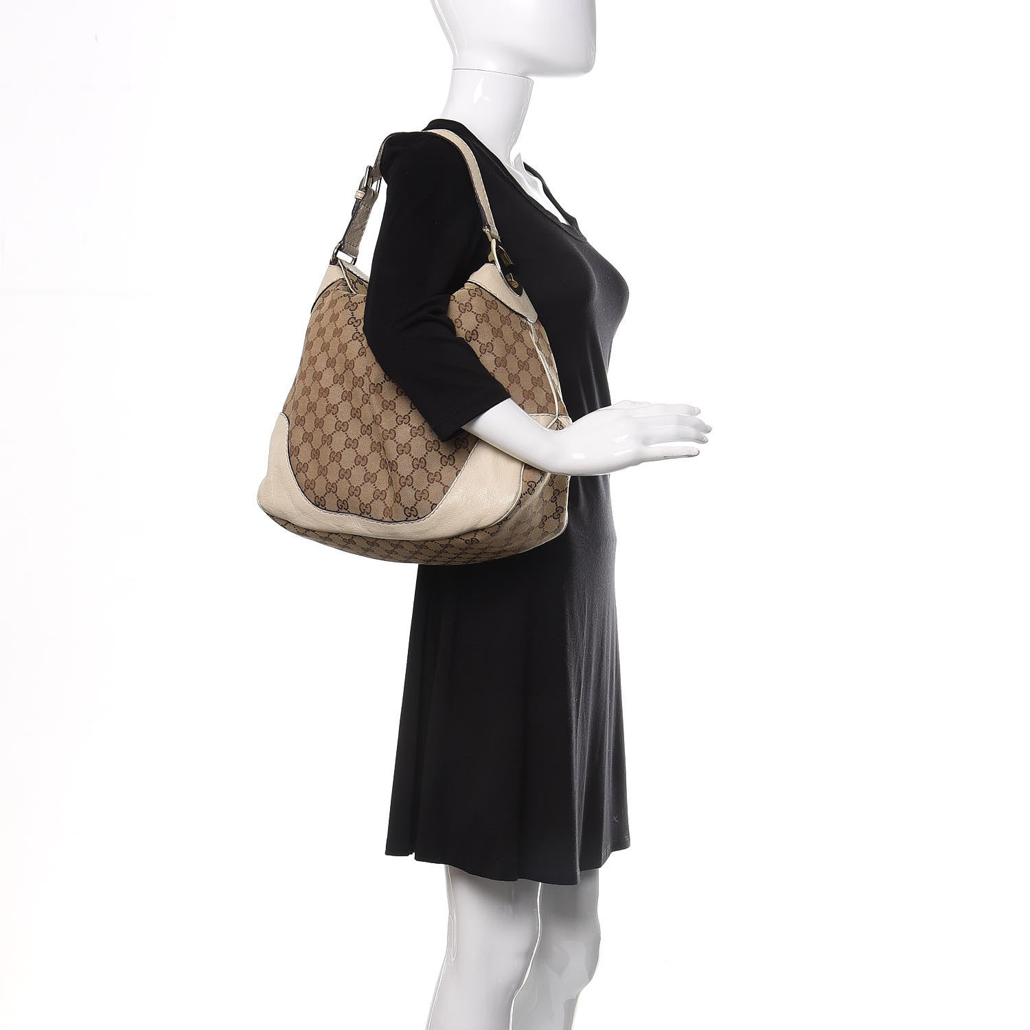 Gucci Monogram Medium Charlotte Hobo Off White 2 of 14