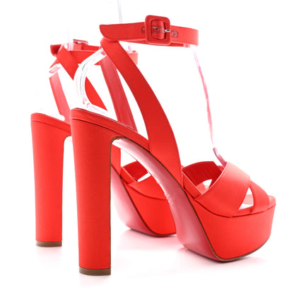 Christian Louboutin Crepe Satin Supermariza 130 Sandals 38 Ole 4 of 8