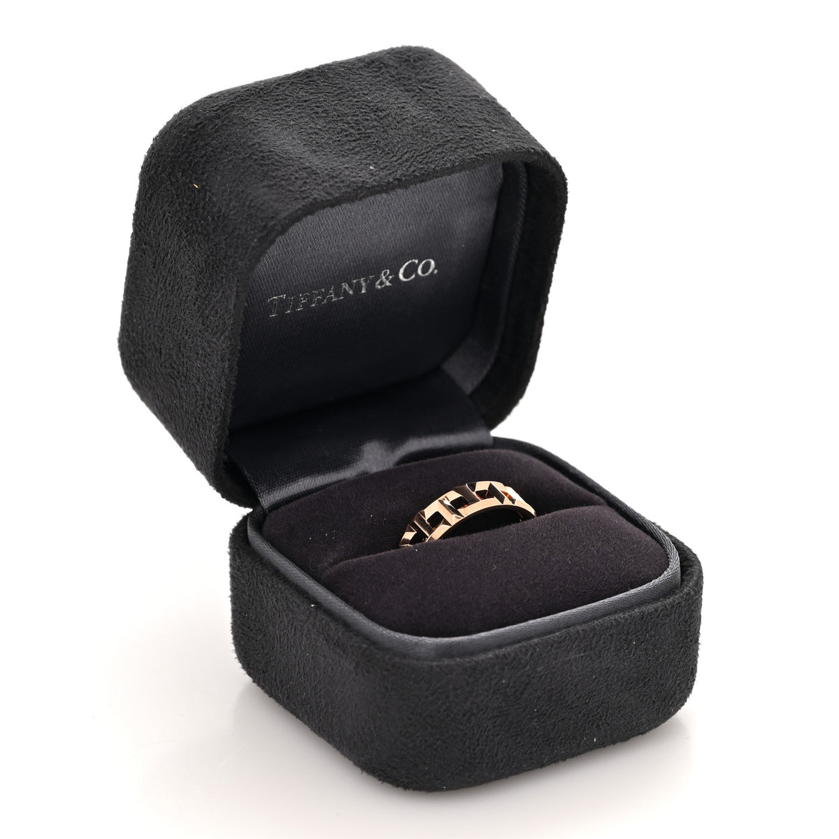 Tiffany 18K Rose Gold T True Wide Ring 54 7 5 of 5