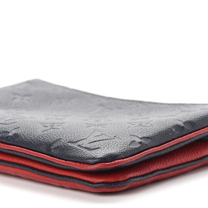 Louis Vuitton Empreinte Double Zip Pochette Marine Rouge 10 of 11