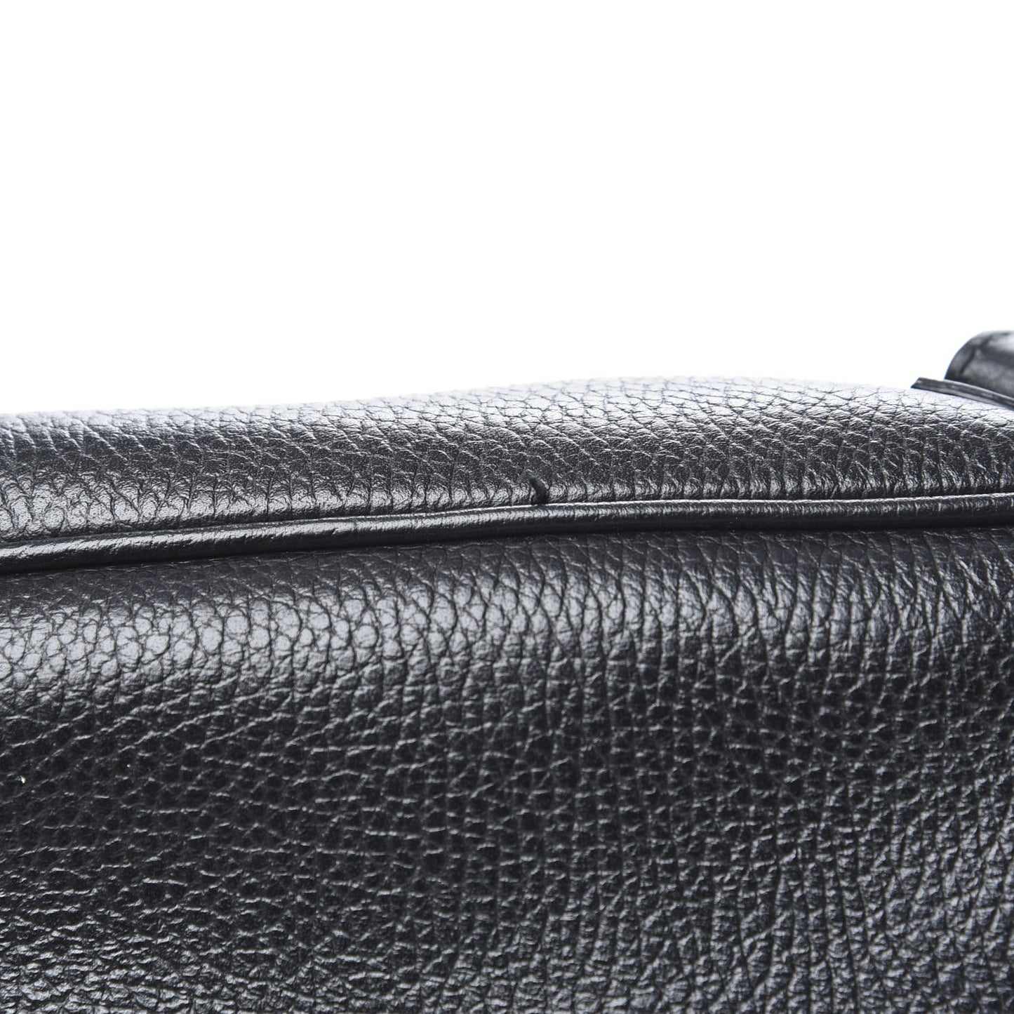 Pebbled Calfskin Soho Chain Backpack Black