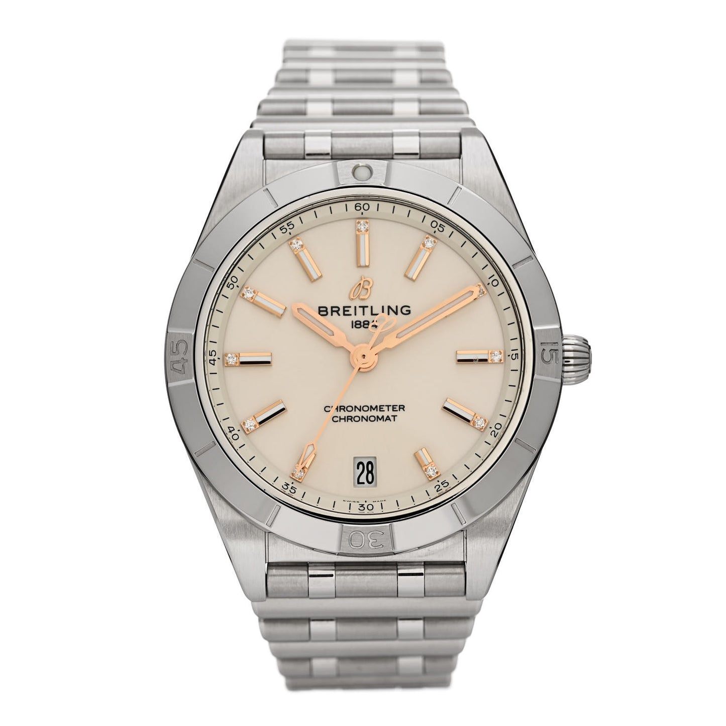 Stainless Steel 36mm Chronomat Automatic Watch A10380