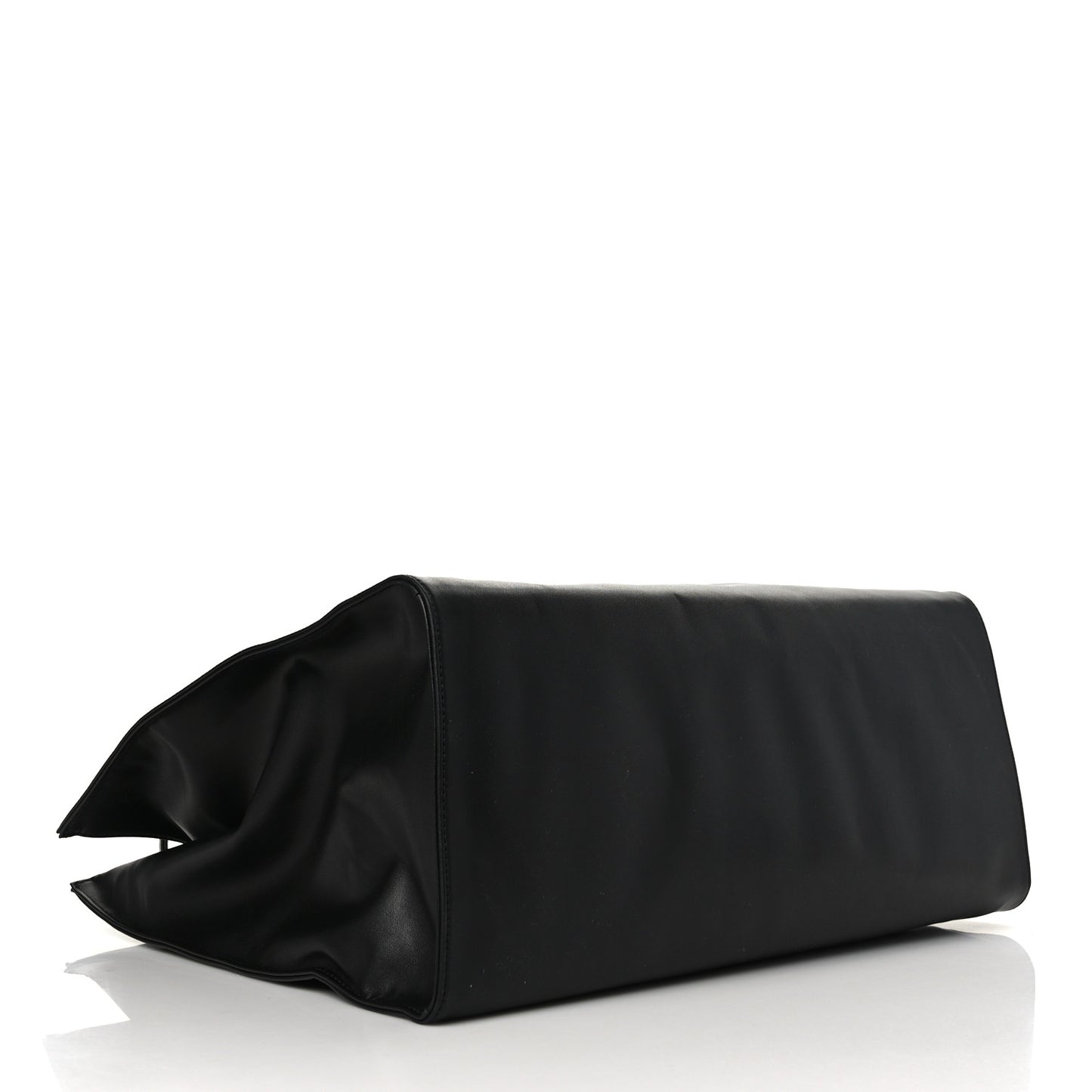 Vegan Leather Large Shopping Bag Black