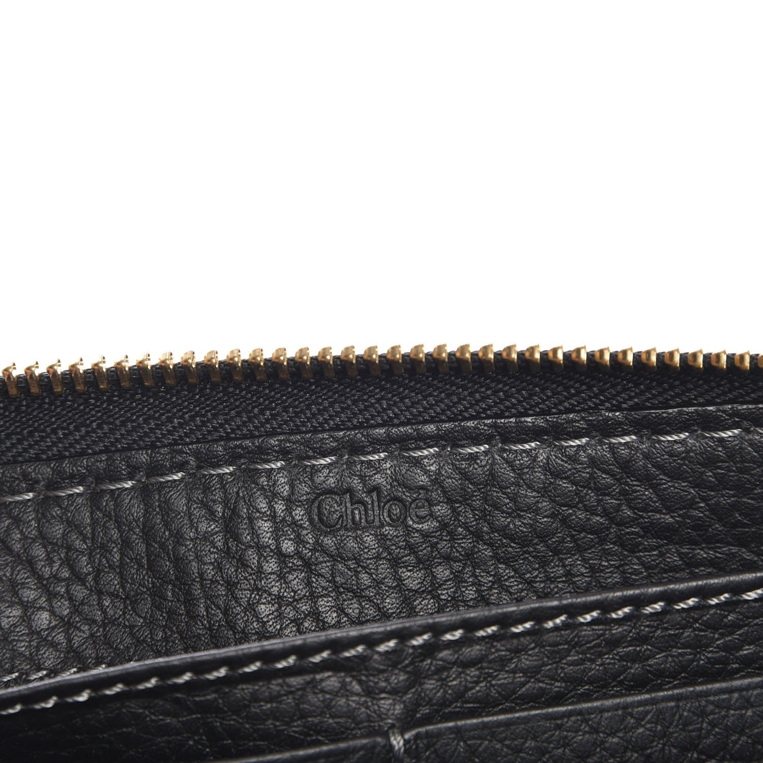 Chloe Grained Calfskin Marcie Long Zip Around Wallet Black 5 of 8