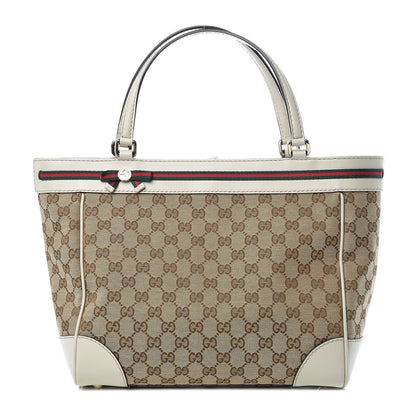 Gucci Monogram Web Medium Mayfair Tote Off White 1 of 9