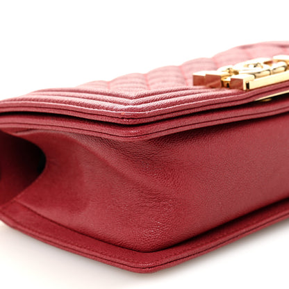 Chanel Caviar Quilted Small Boy Flap Fuchsia 9 of 10