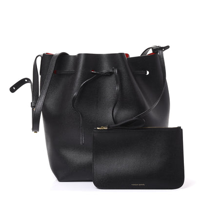 Mansur Gavriel Saffiano Bucket Bag Black Flamma 1 of 11