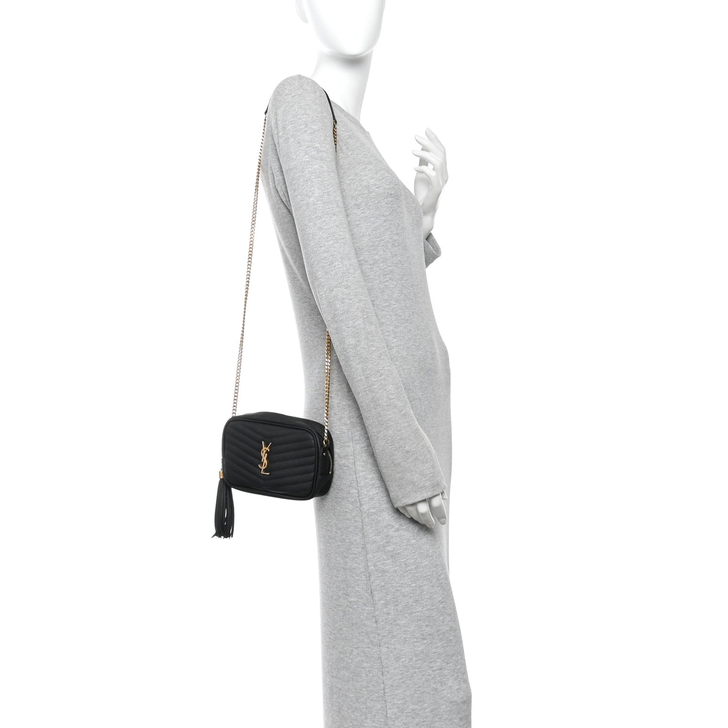 Grain De Poudre Matelasse Monogram Mini Lou Camera Bag Black