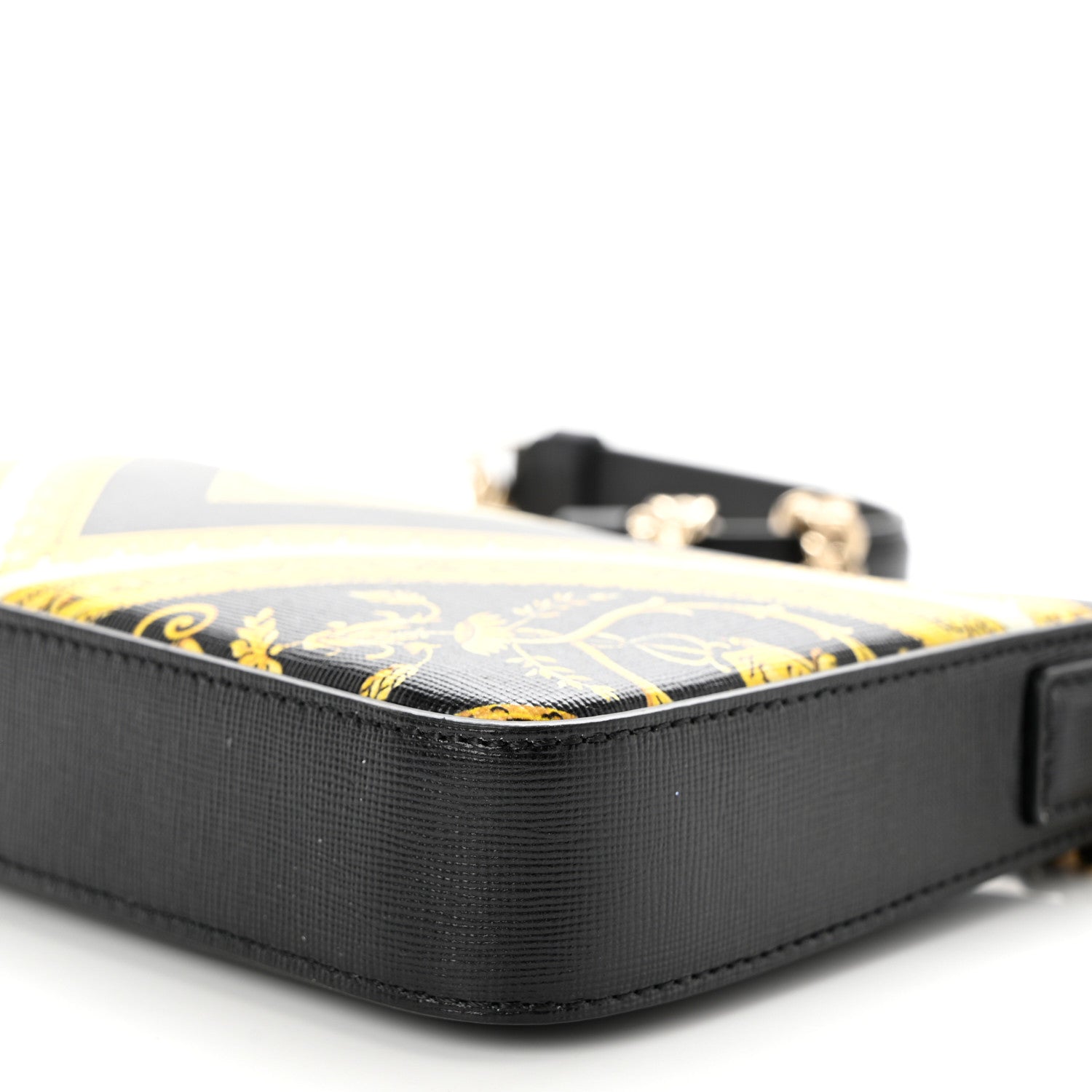 Versace Saffiano Baroque Print La Medusa Crossbody Black 9 of 9