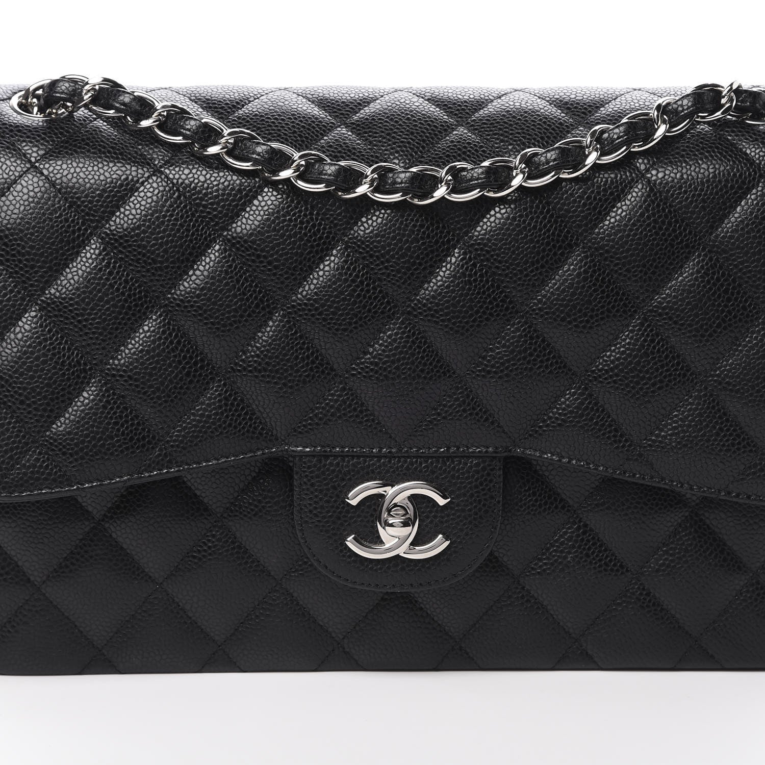 Chanel Caviar Quilted Jumbo Double Flap Black 8 of 11