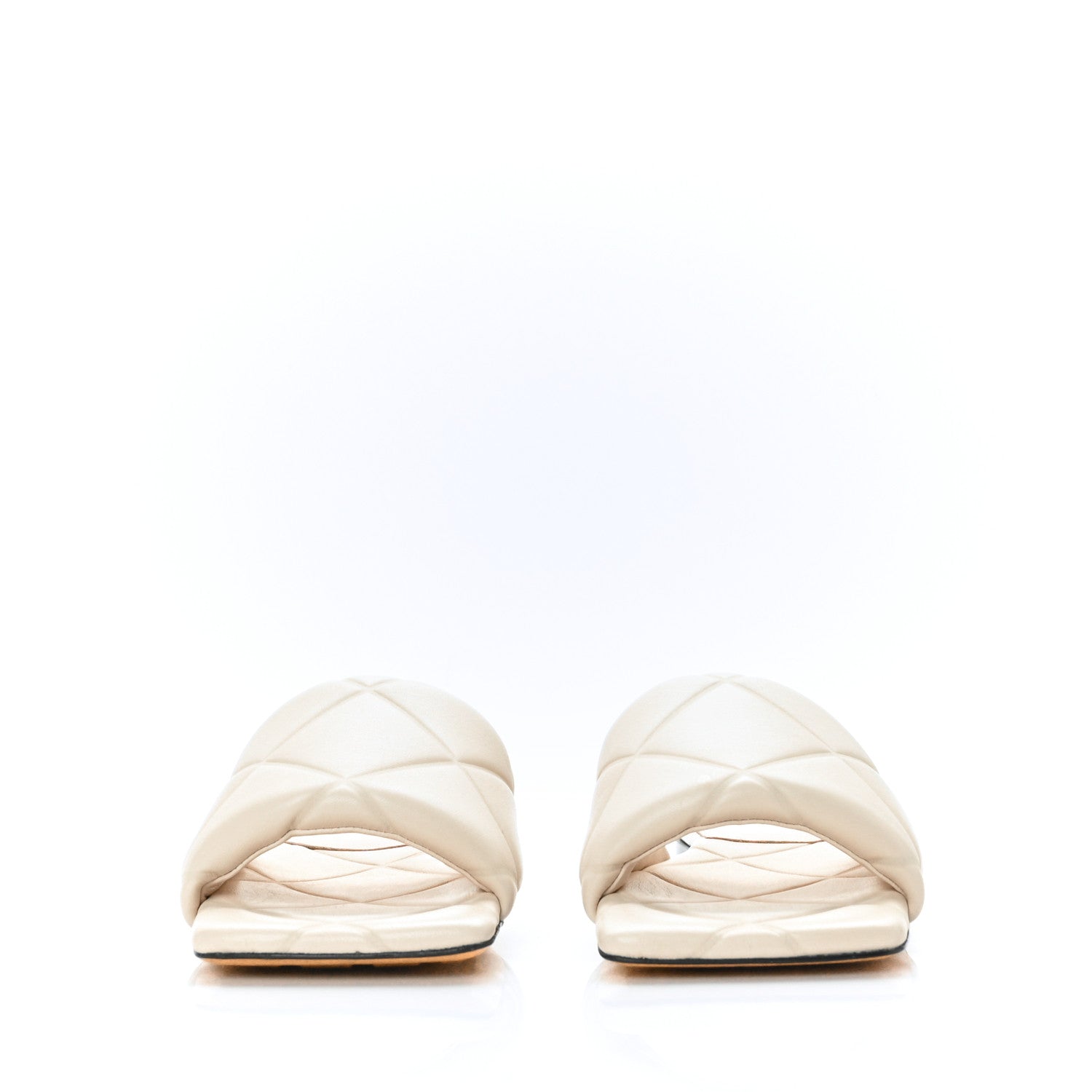 Bottega Veneta Nappa Quilted Rubber Lido Flat Sandals 39 Sea Salt 2 of 7