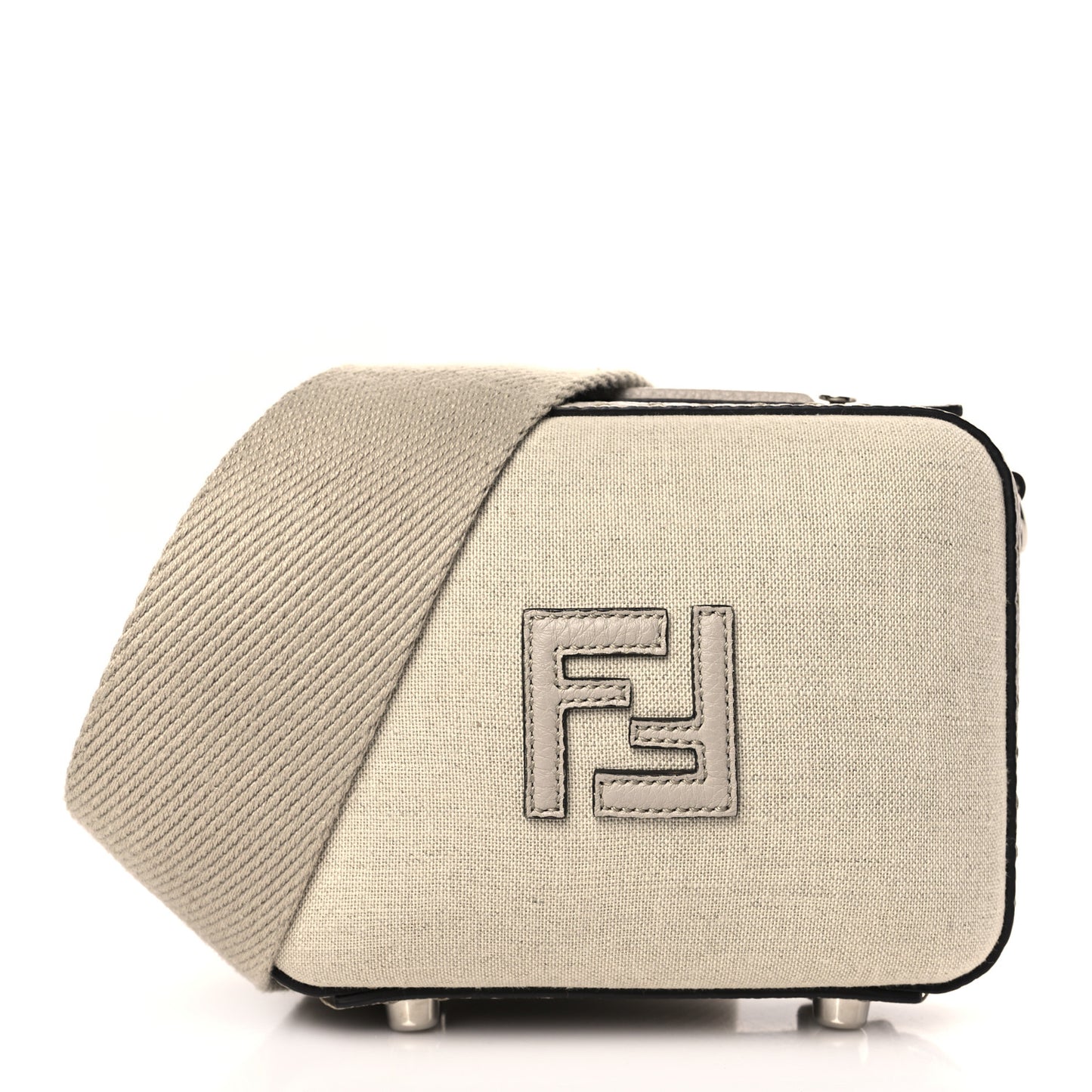 Kuban Canvas Cuoio Romano Mini Suitcase Bag Grigio Polvere