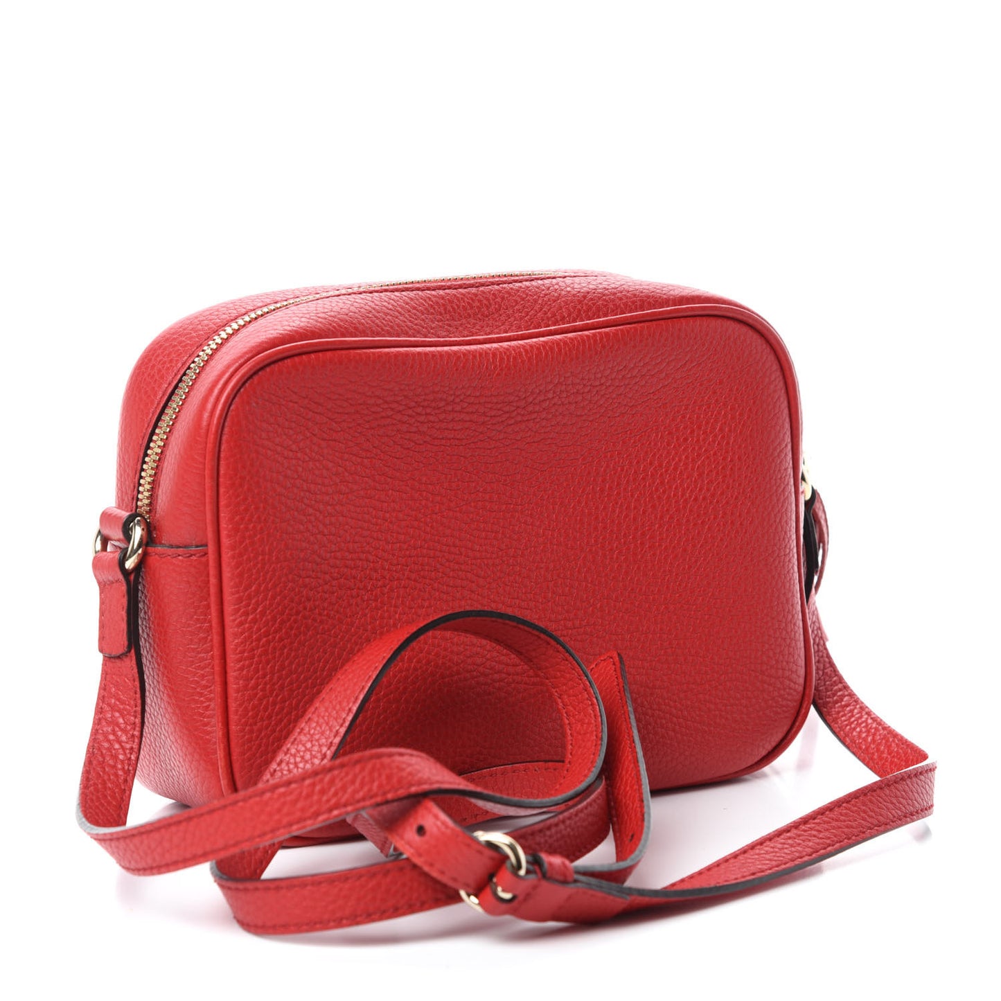 Pebbled Calfskin Small Soho Disco Bag Tabasco Red