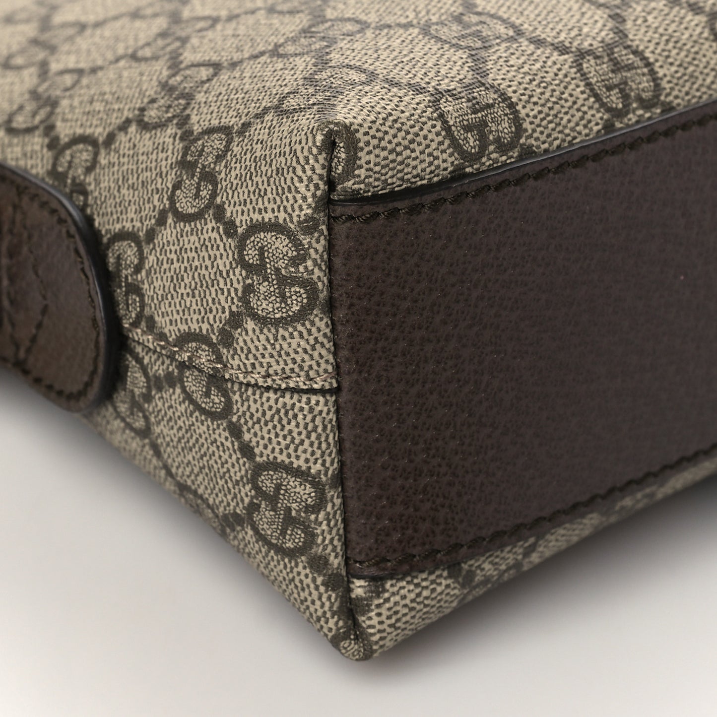 GG Supreme Monogram Textured Dollar Calfskin Web Small Ophidia Dome Shoulder Bag Beige Ebony New Acero
