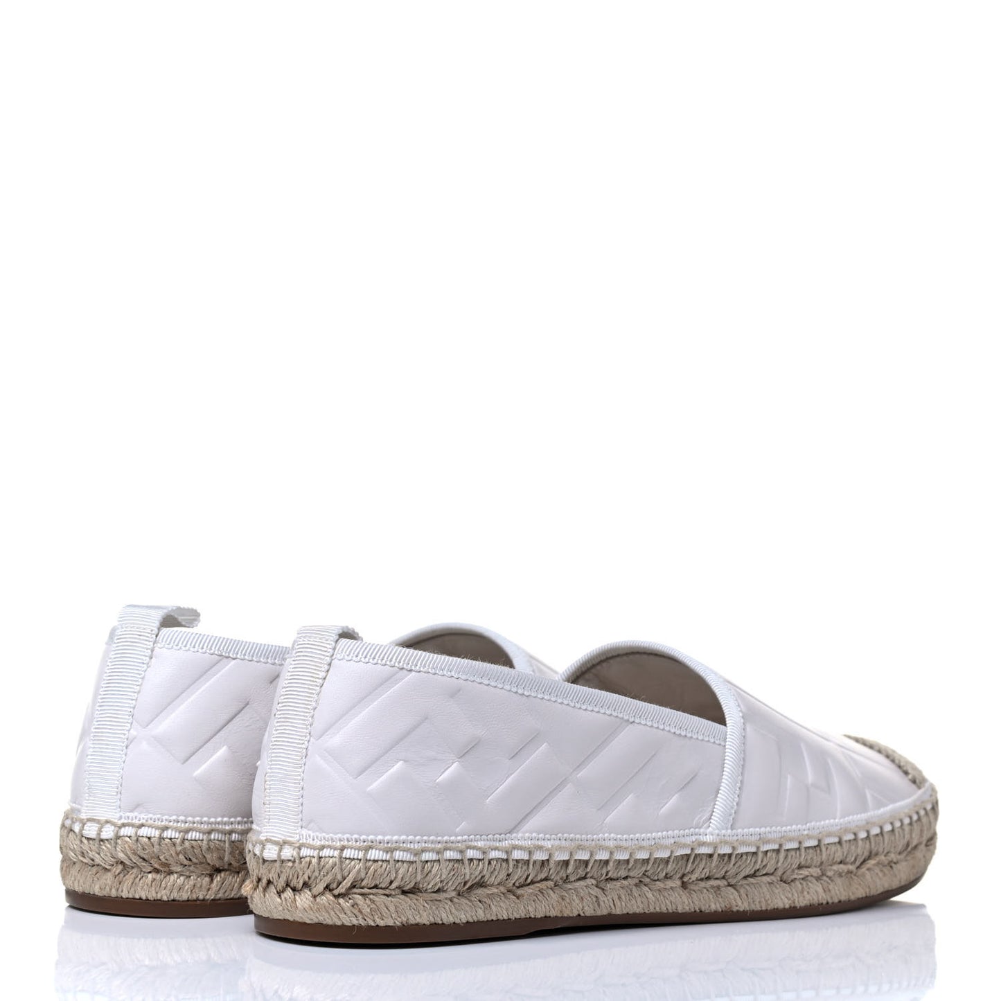 Nappa FF Embossed Espadrilles 38 Snow