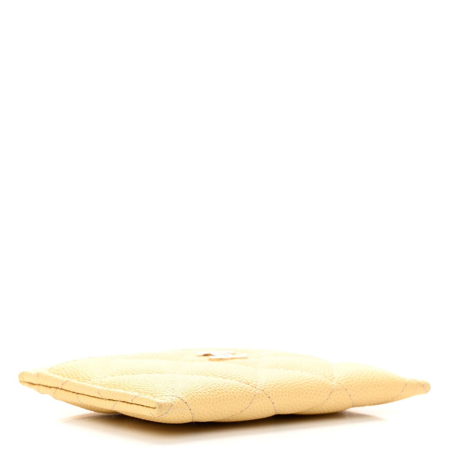Chanel Caviar Quilted Card Holder Yellow 4 of 9