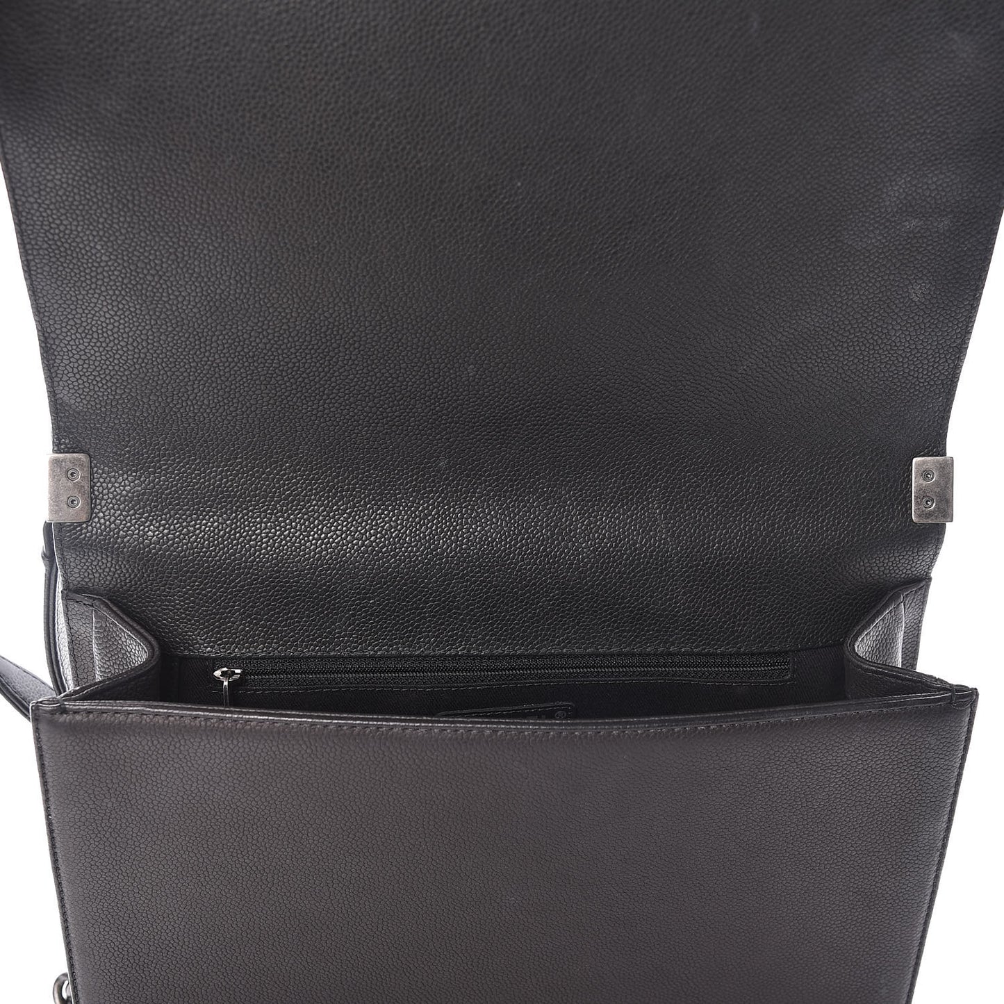Caviar Stitched Large Boy Flap Black