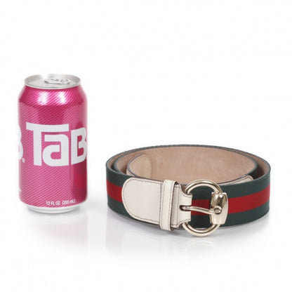 Gucci Leather Web Horsebit Buckle Belt 90 36 2 of 6