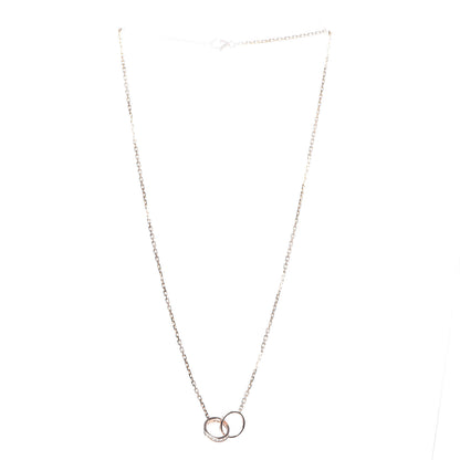 Cartier 18K Pink Gold Diamond Interlocking LOVE Necklace 3 of 8