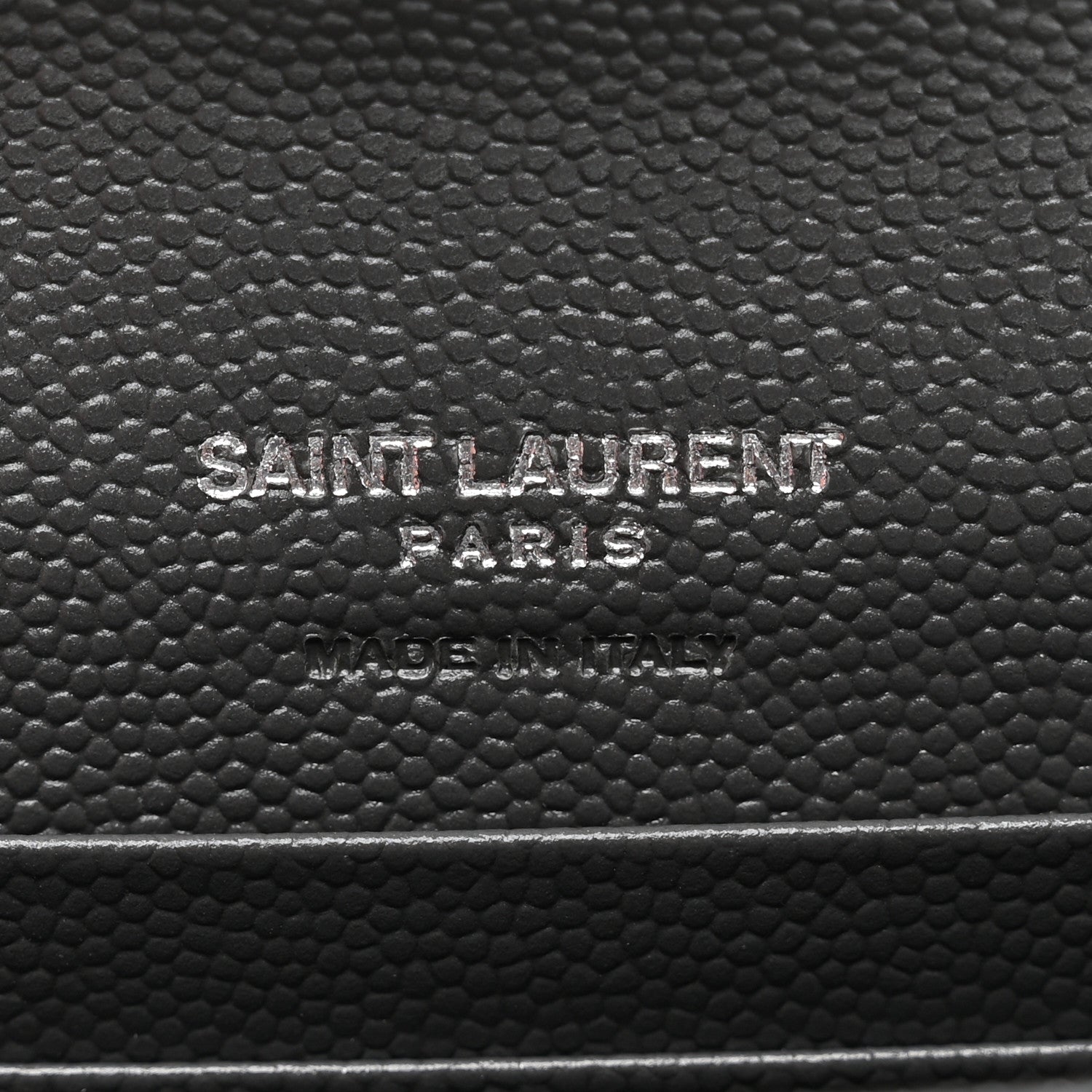 Saint Laurent Grain De Poudre Matelasse Chevron Small Monogram Envelope Wallet Storm 6 of 8