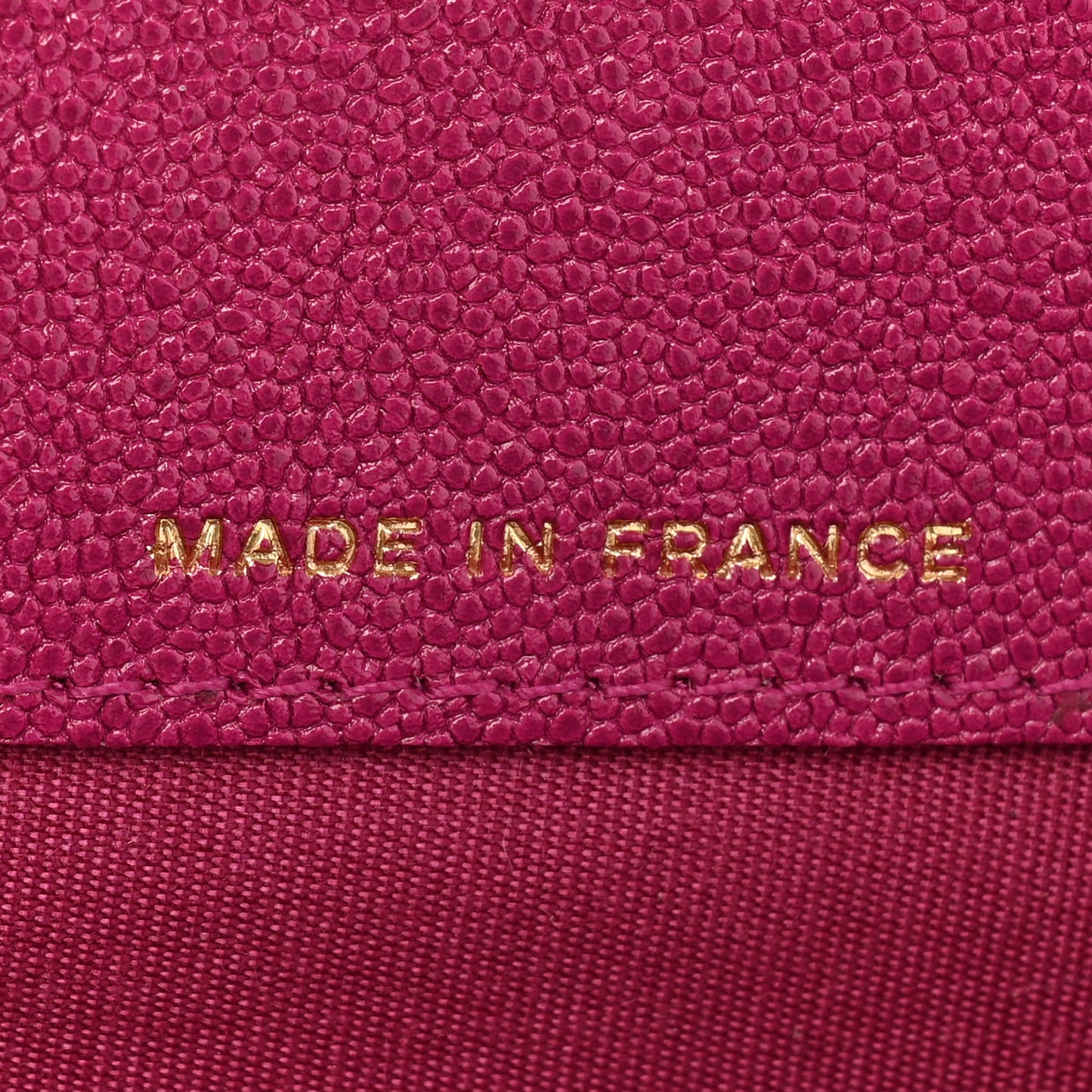 Caviar Quilted Boy Card Holder Wallet Fuchsia