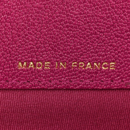 Chanel Caviar Quilted Boy Card Holder Wallet Fuchsia 7 of 11
