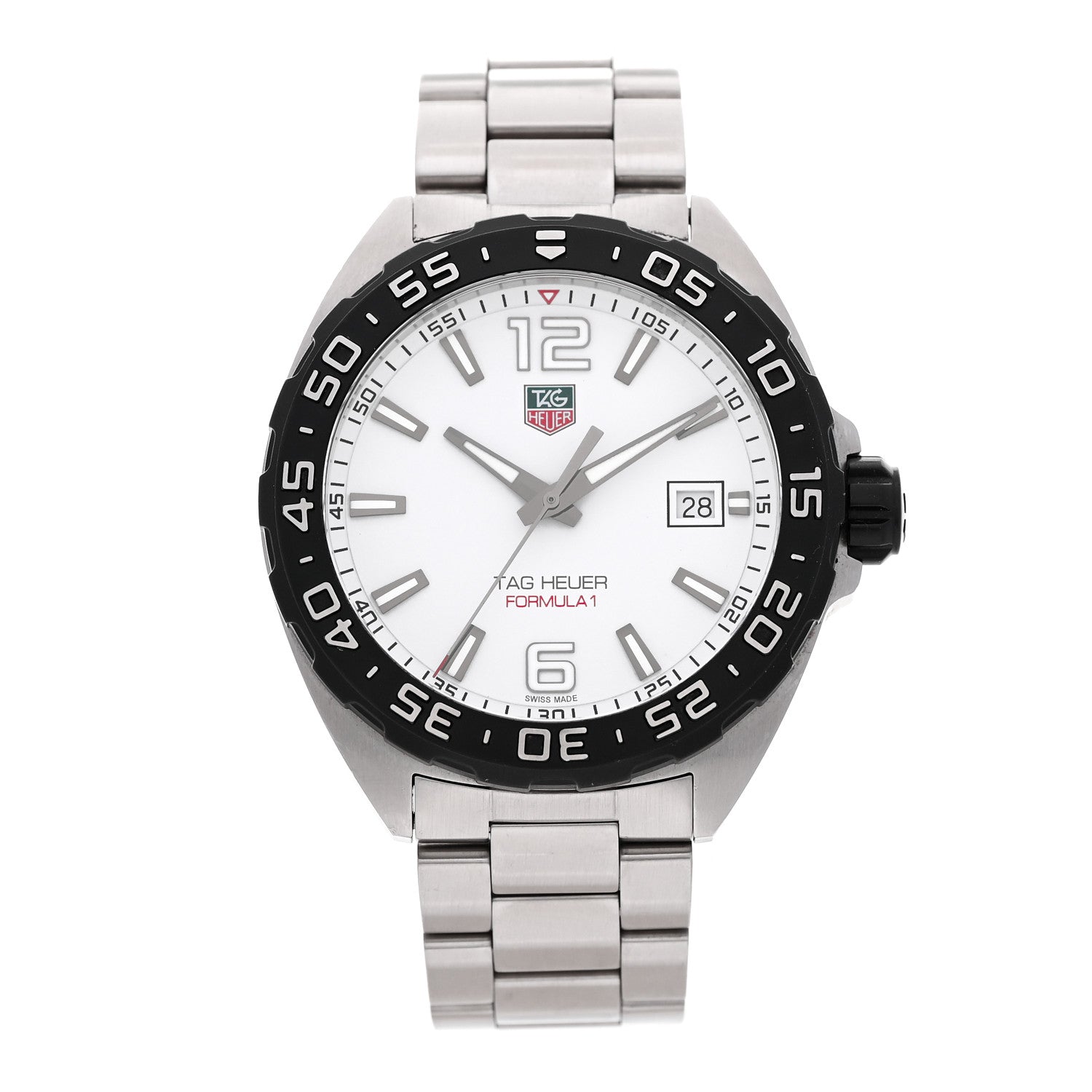 Tag Heuer Stainless Steel 41mm Formula 1 Quartz Watch White WAZ1111 1 of 4