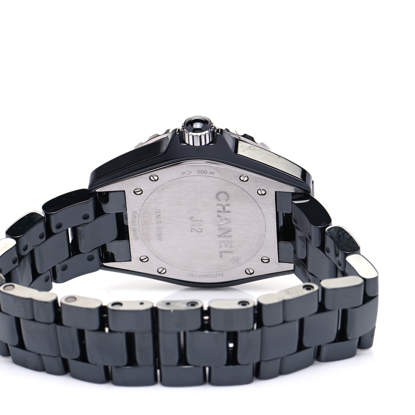 Stainless Steel Ceramic Diamond 38mm J12 Automatic Watch Black