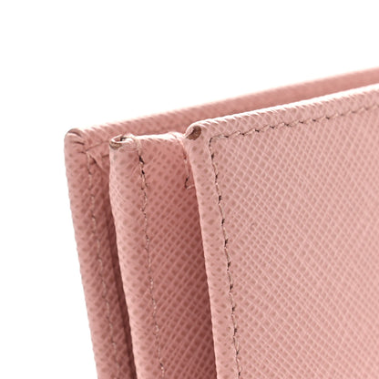 Prada Saffiano Calfskin Triangle Continental Wallet Baby Pink 9 of 10