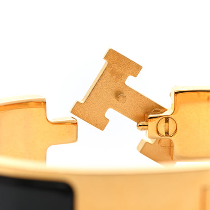Hermes Enamel Narrow Clic Clac H Bracelet GM Black 6 of 7
