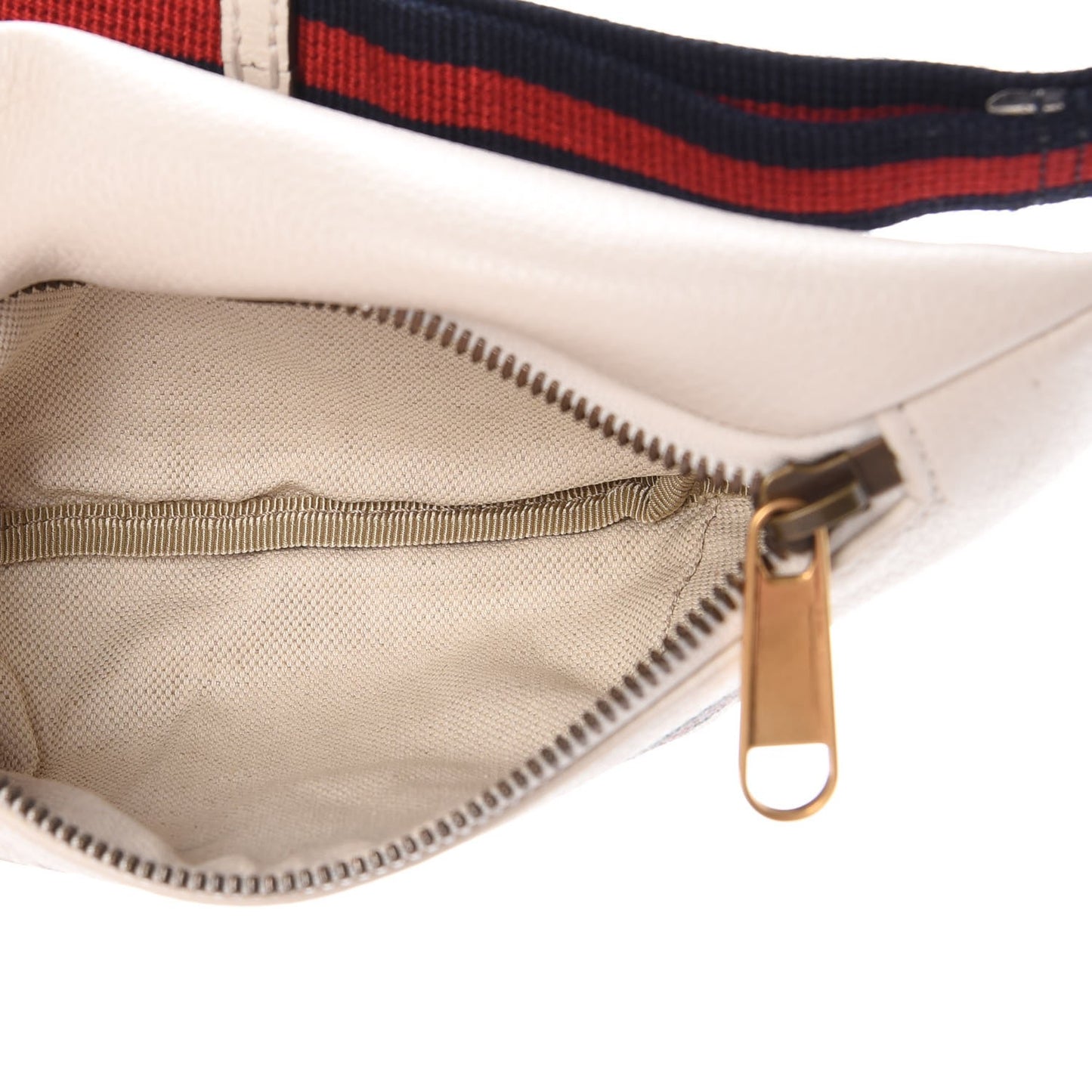 Grained Calfskin Small Logo Belt Bag White