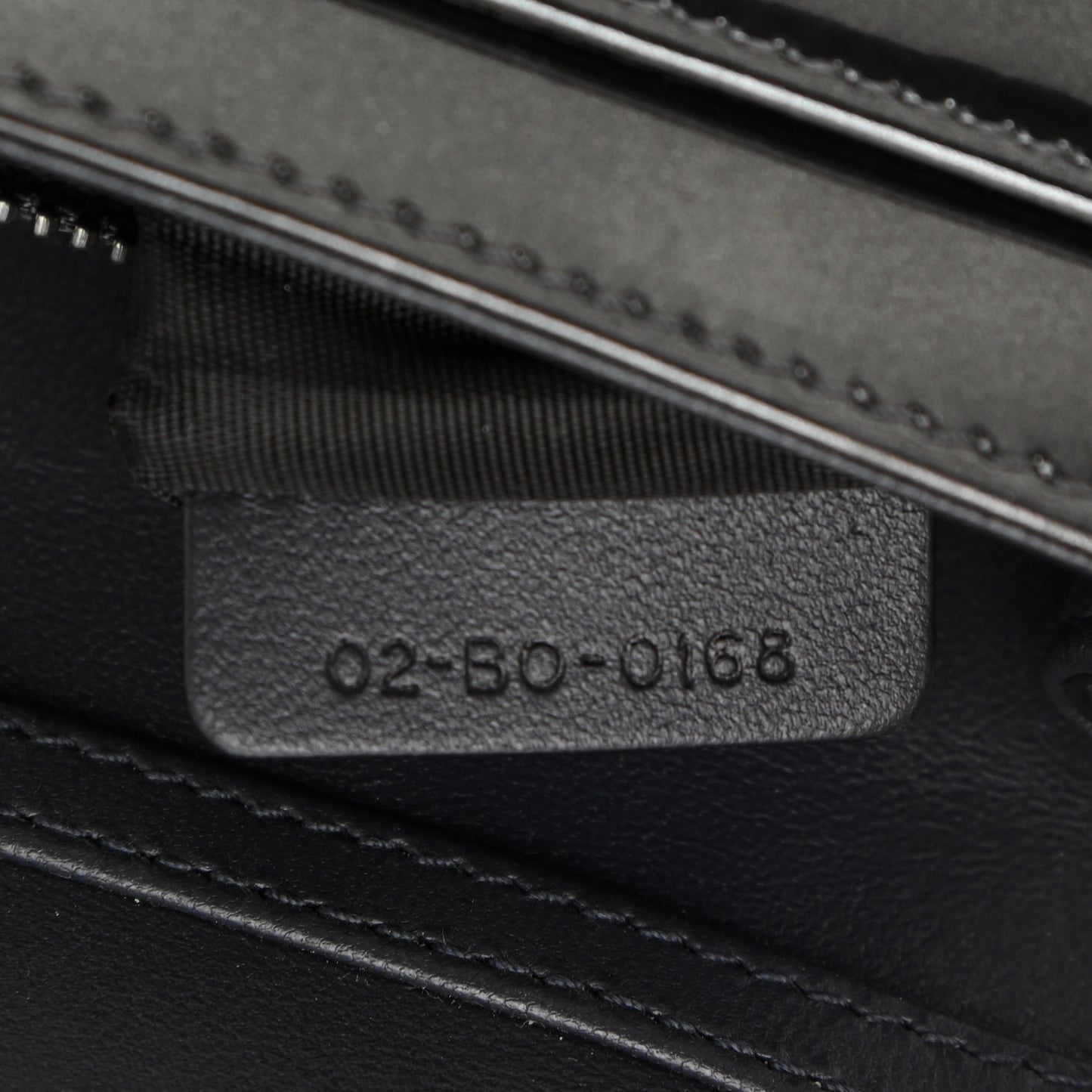 Metallic Patent Micro-Cannage Diorama Wallet on Chain Pouch Onyx Black