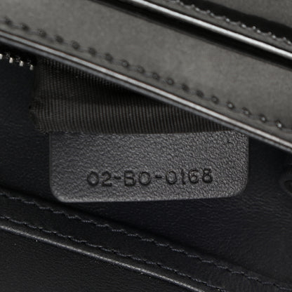 Christian Dior Metallic Patent Micro-Cannage Diorama Wallet on Chain Pouch Onyx Black 7 of 15