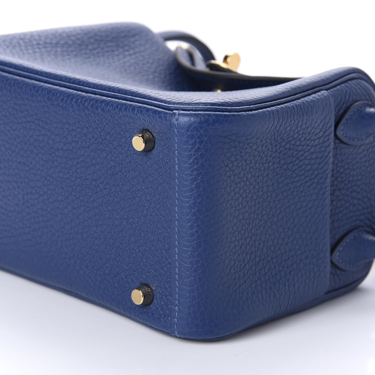 Hermes Taurillon Clemence Mini Lindy 20 Deep Bleu 8 of 12
