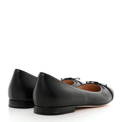 Gucci Nappa Matelasse Chevron Double G Ballet Flats 38 Black 4 of 9