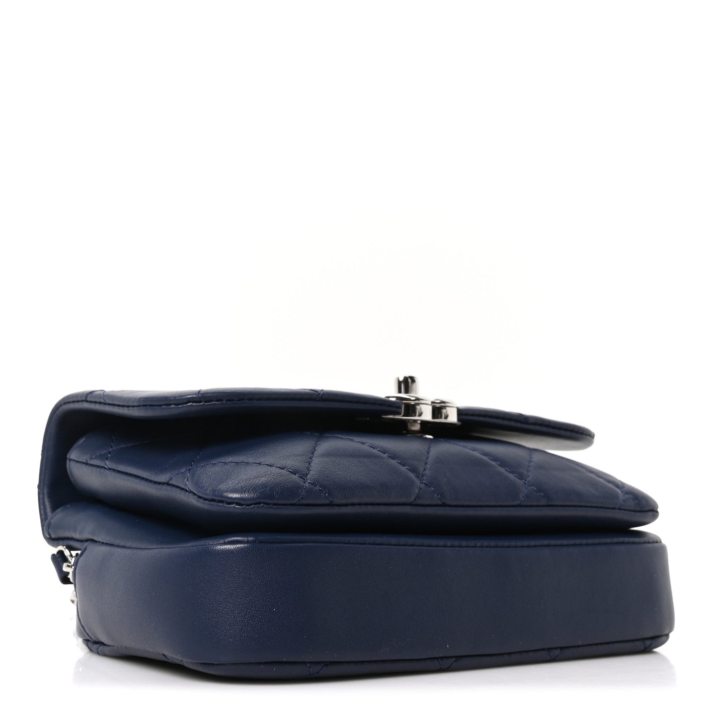 Lambskin Quilted CC Flap Navy