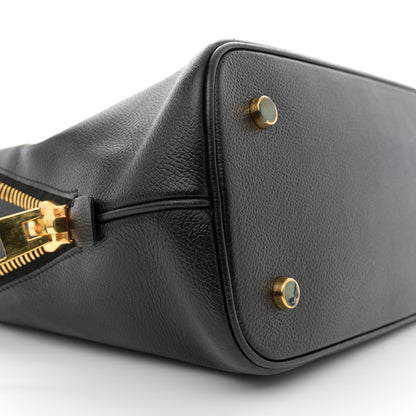Tom Ford Pebbled Calfskin Medium Jennifer Zip Tote Black 9 of 12