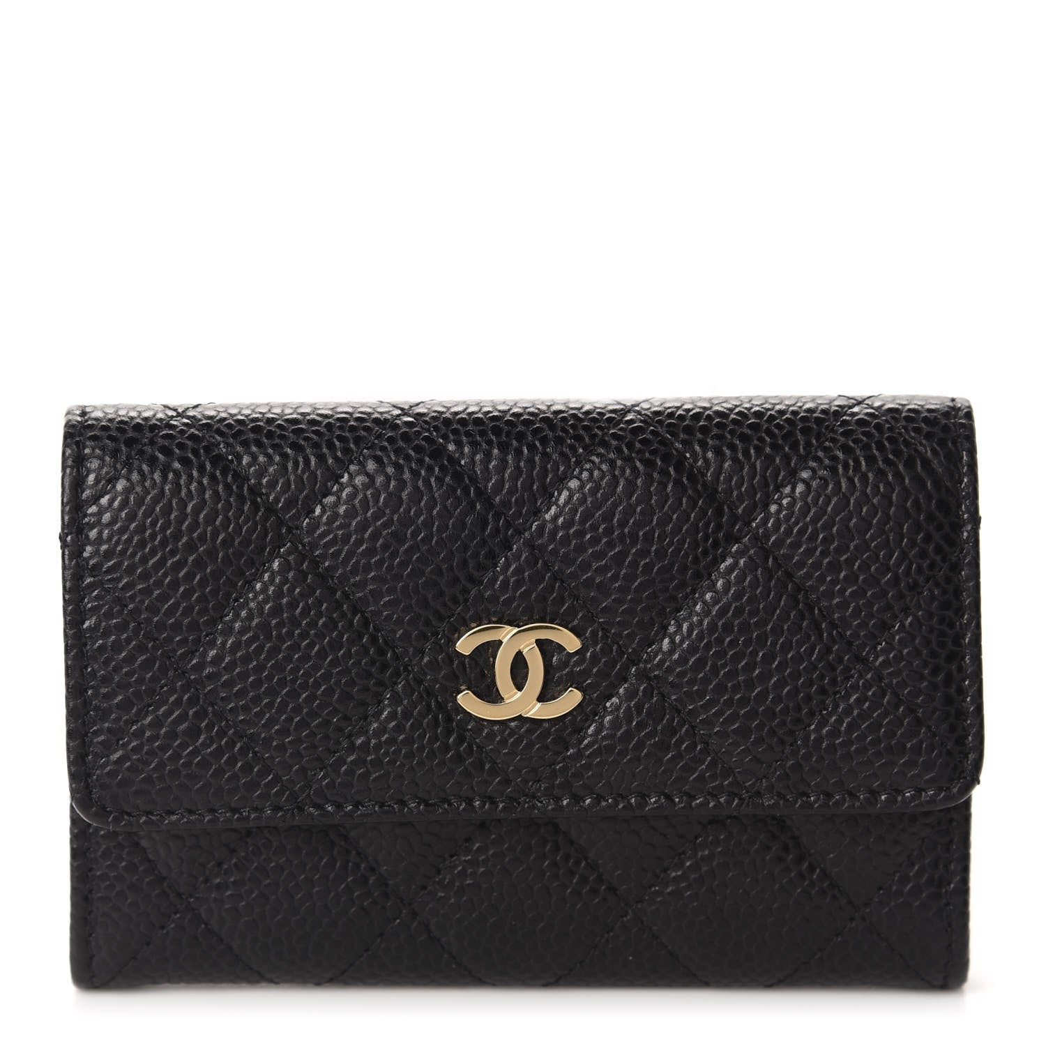 Chanel Caviar Quilted Flap Card Holder Black 1 of 9