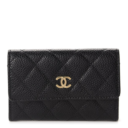 Chanel Caviar Quilted Flap Card Holder Black 1 of 9