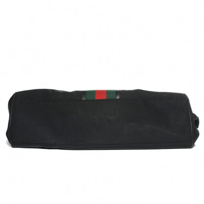 Gucci Canvas Large Parana Web Duffle Bag Black 9 of 10